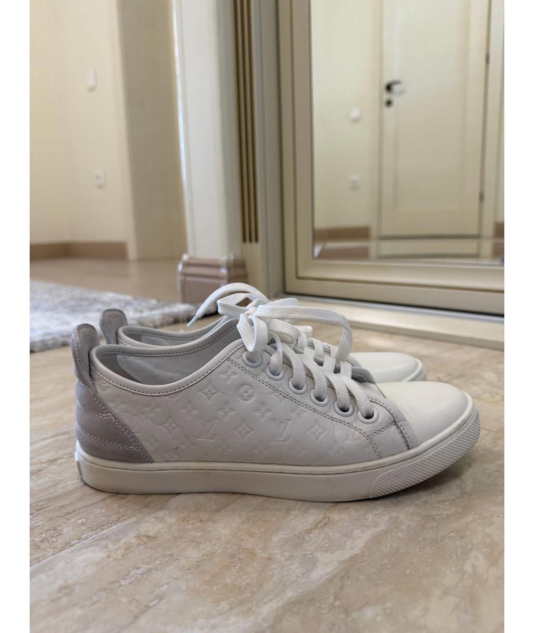 LOUIS VUITTON Белые кожаные кеды, фото 7