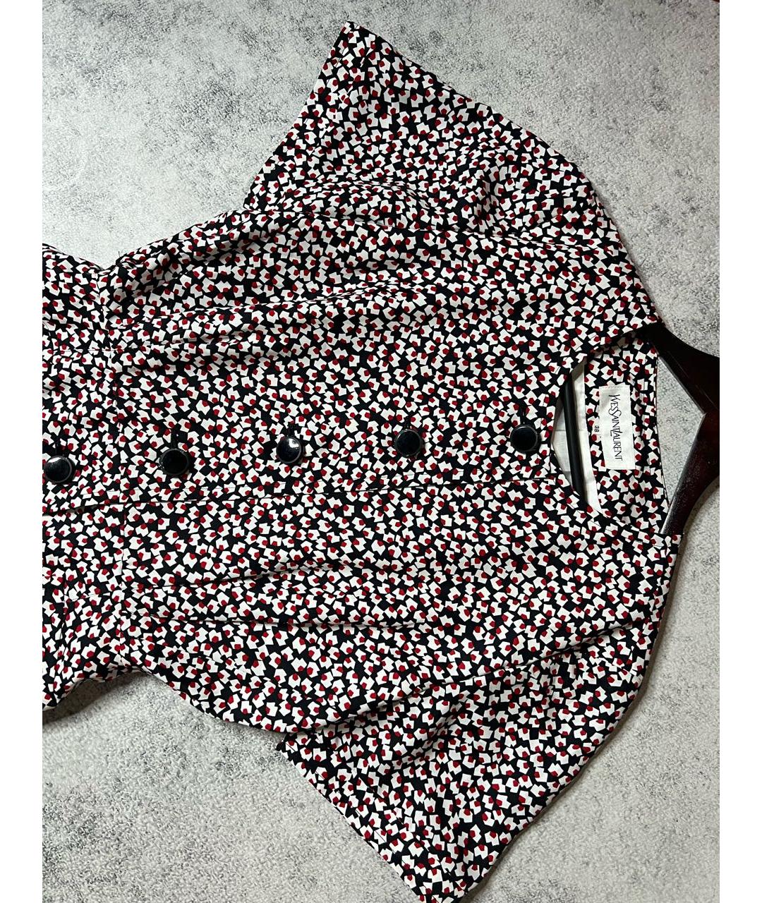 SAINT LAURENT Мульти полиэстеровое платье, фото 3