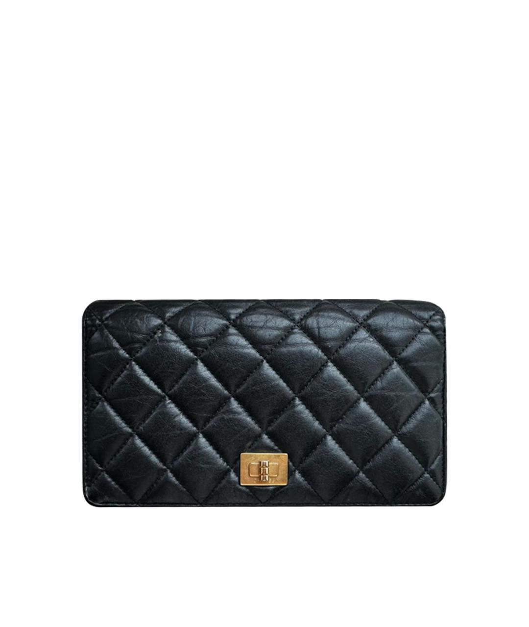 CHANEL Черный кожаный кошелек, фото 1