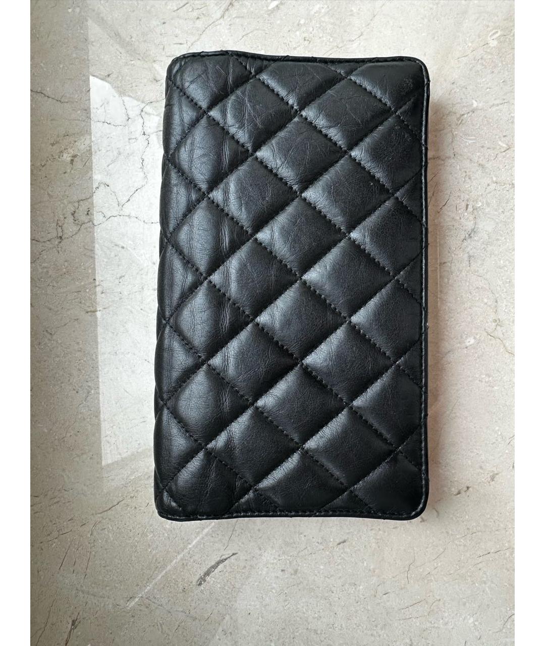 CHANEL Черный кожаный кошелек, фото 2