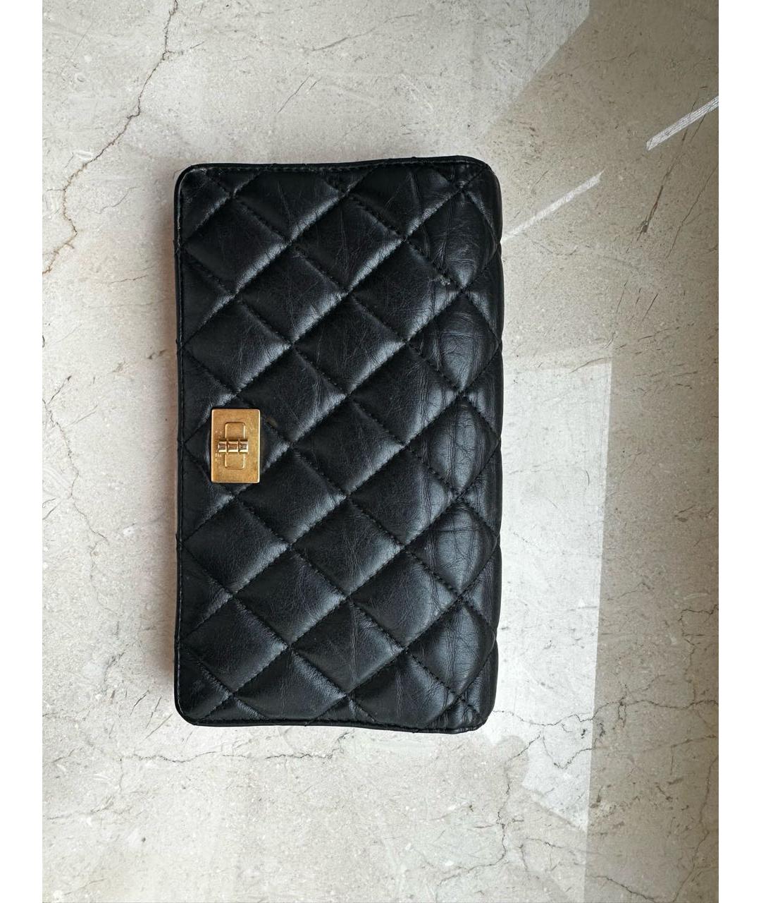 CHANEL Черный кожаный кошелек, фото 5