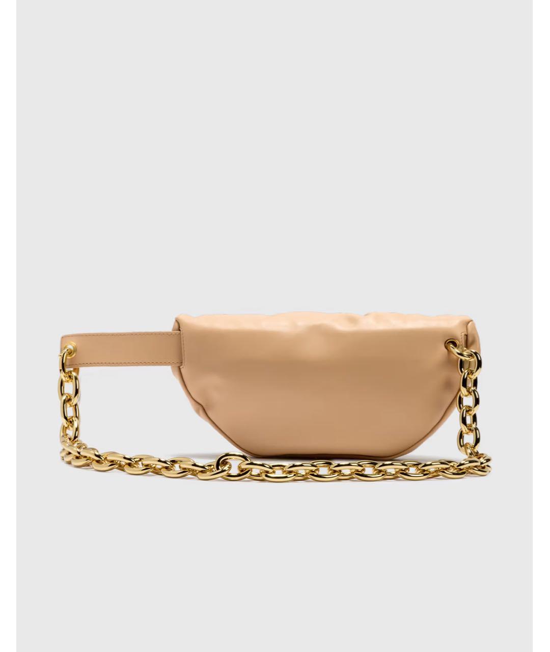 BOTTEGA VENETA Бежевая кожаная сумка через плечо, фото 3