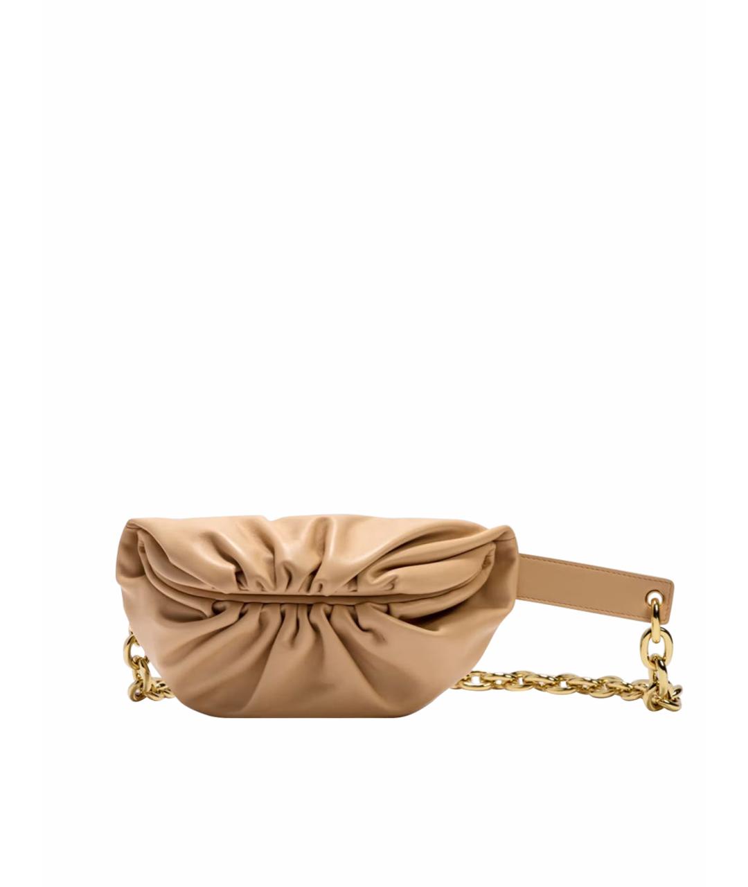 BOTTEGA VENETA Бежевая кожаная сумка через плечо, фото 1