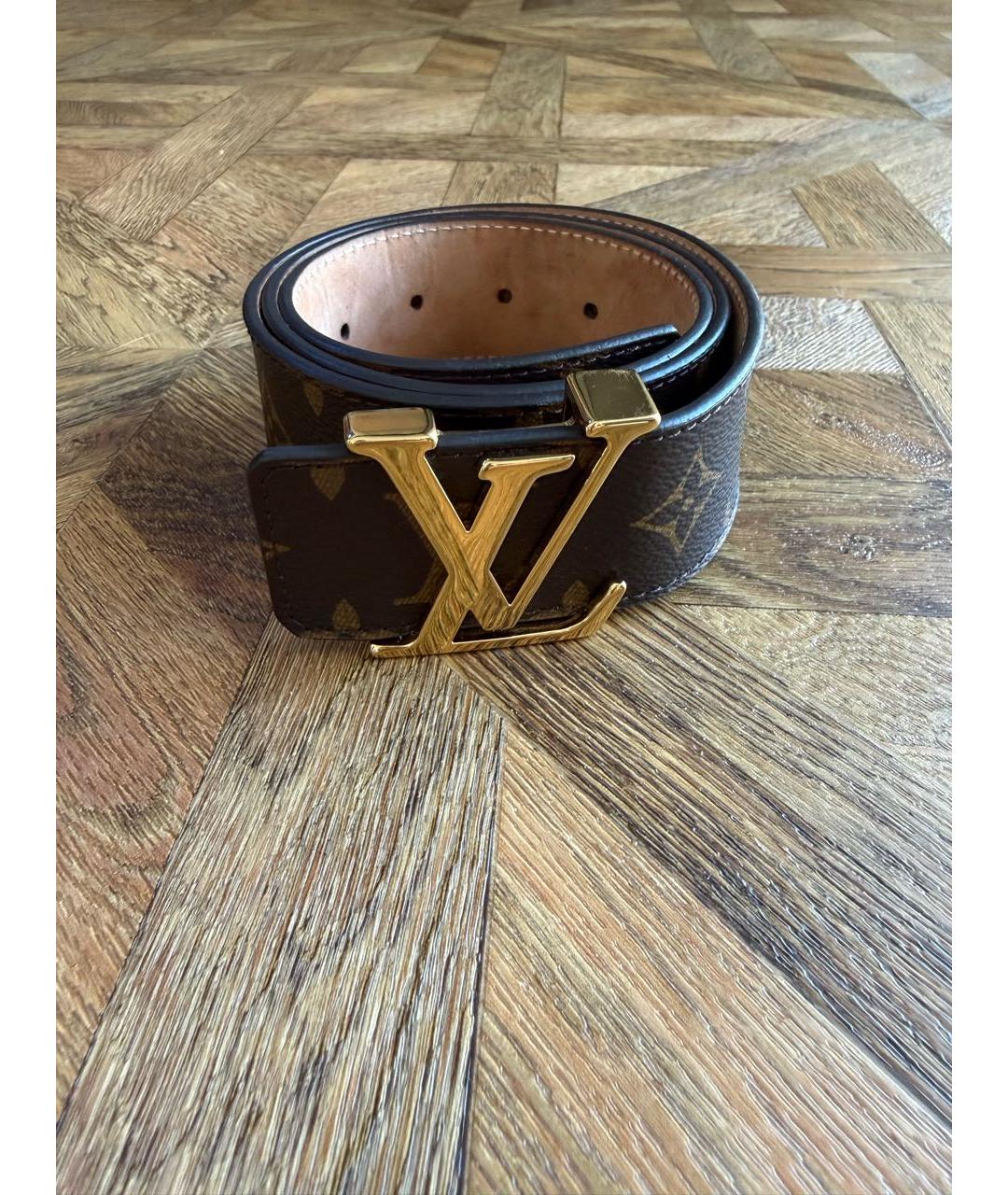 LOUIS VUITTON Коричневый ремень из искусственной кожи, фото 5