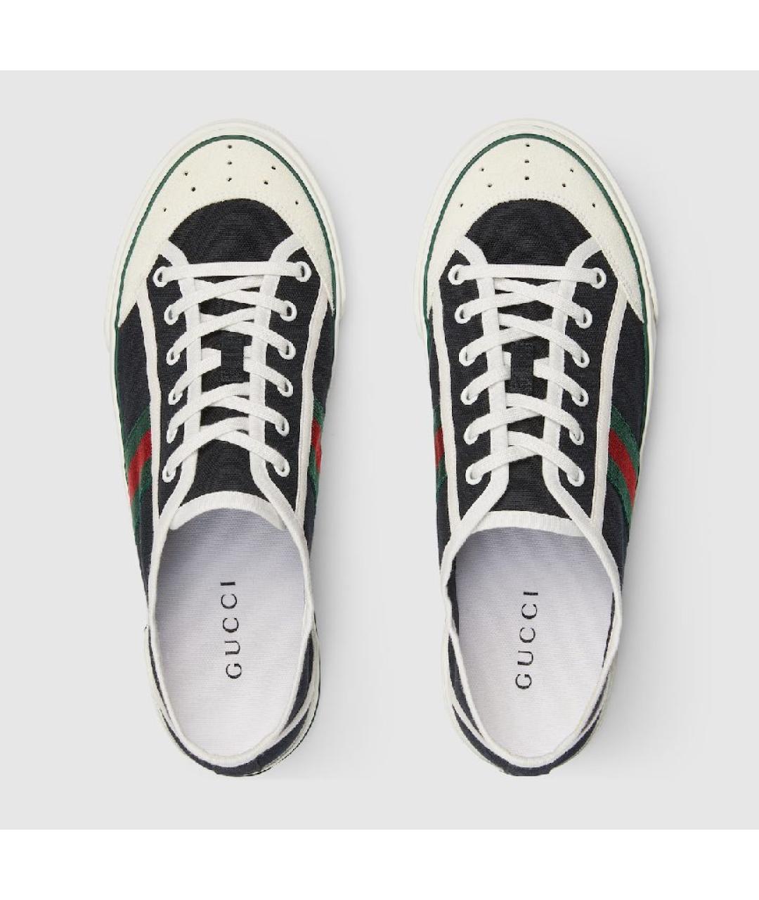GUCCI Черные текстильные кеды, фото 3