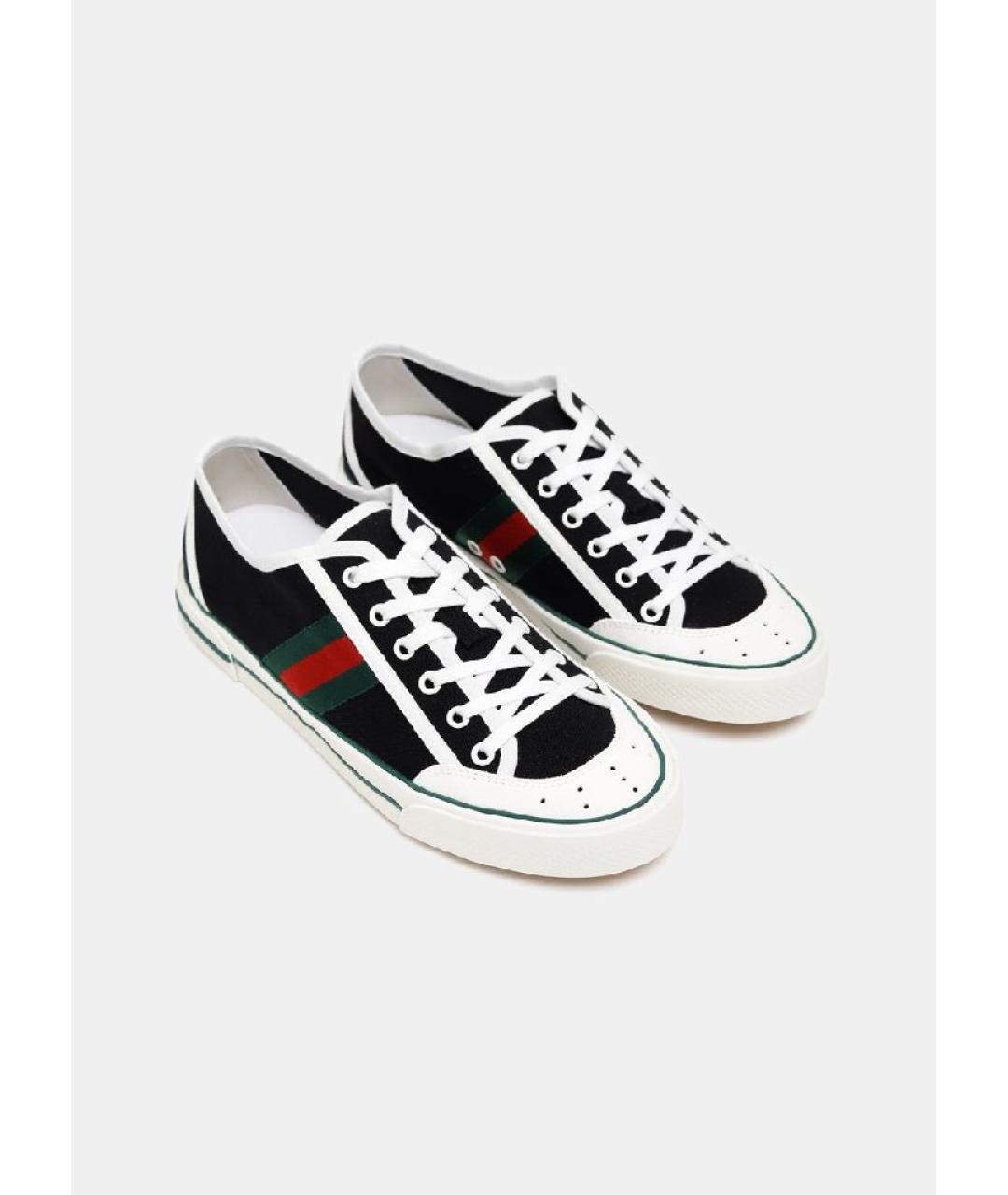 GUCCI Черные текстильные кеды, фото 4