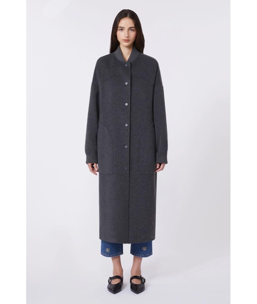 WEEKEND MAX MARA Серое пальто, фото 4