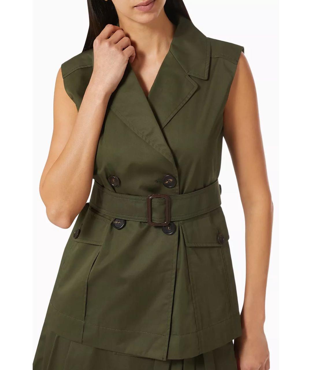 MAX MARA Зеленая хлопковая майка, фото 2