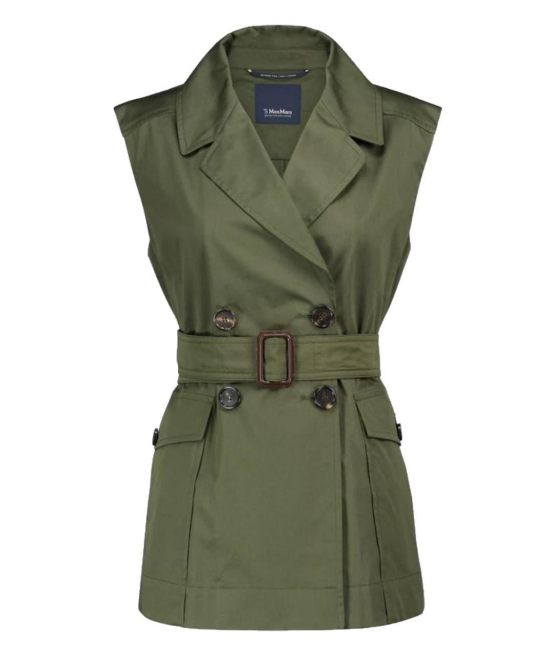MAX MARA Зеленая хлопковая майка, фото 1