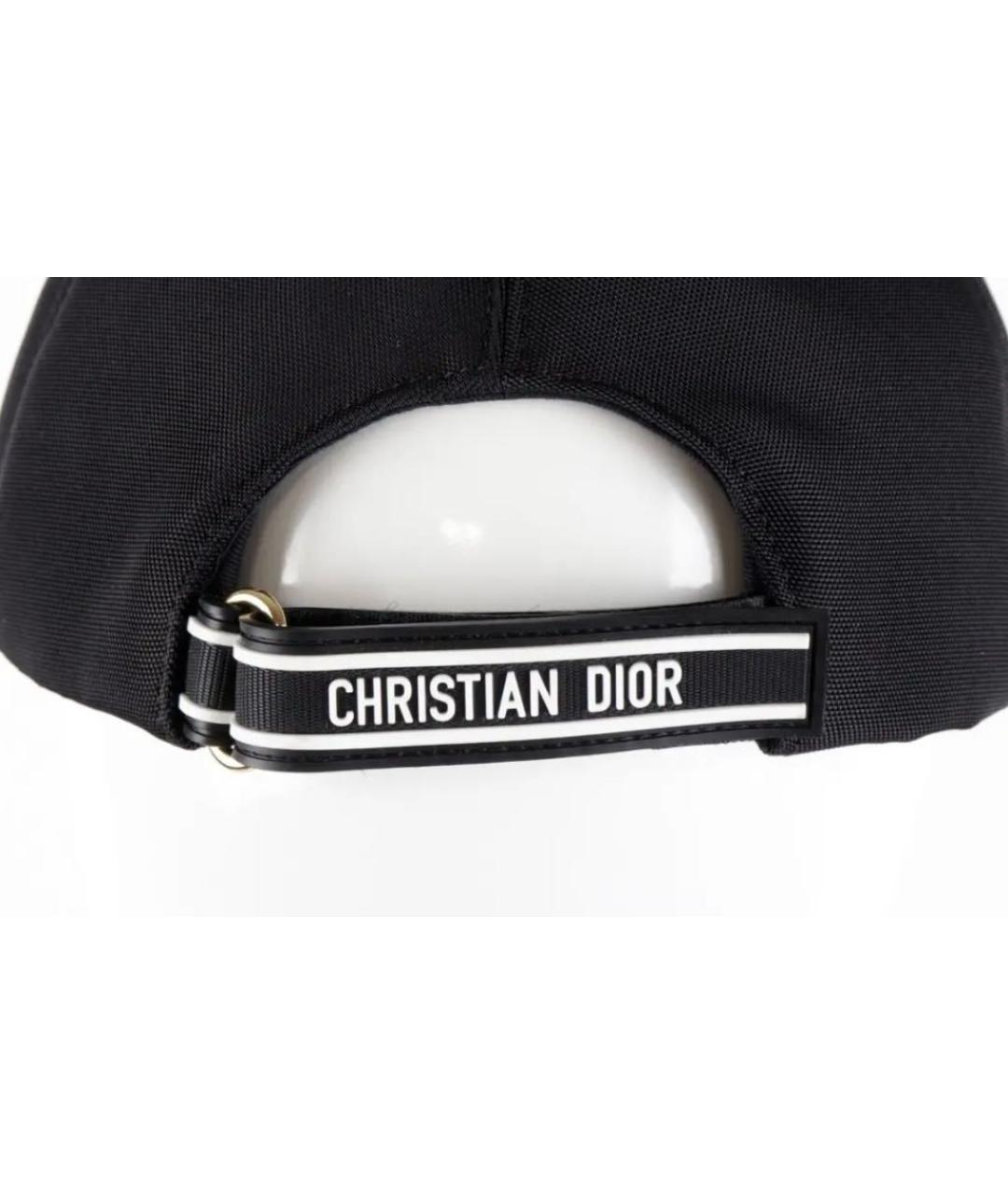CHRISTIAN DIOR Черная хлопковая кепка, фото 3