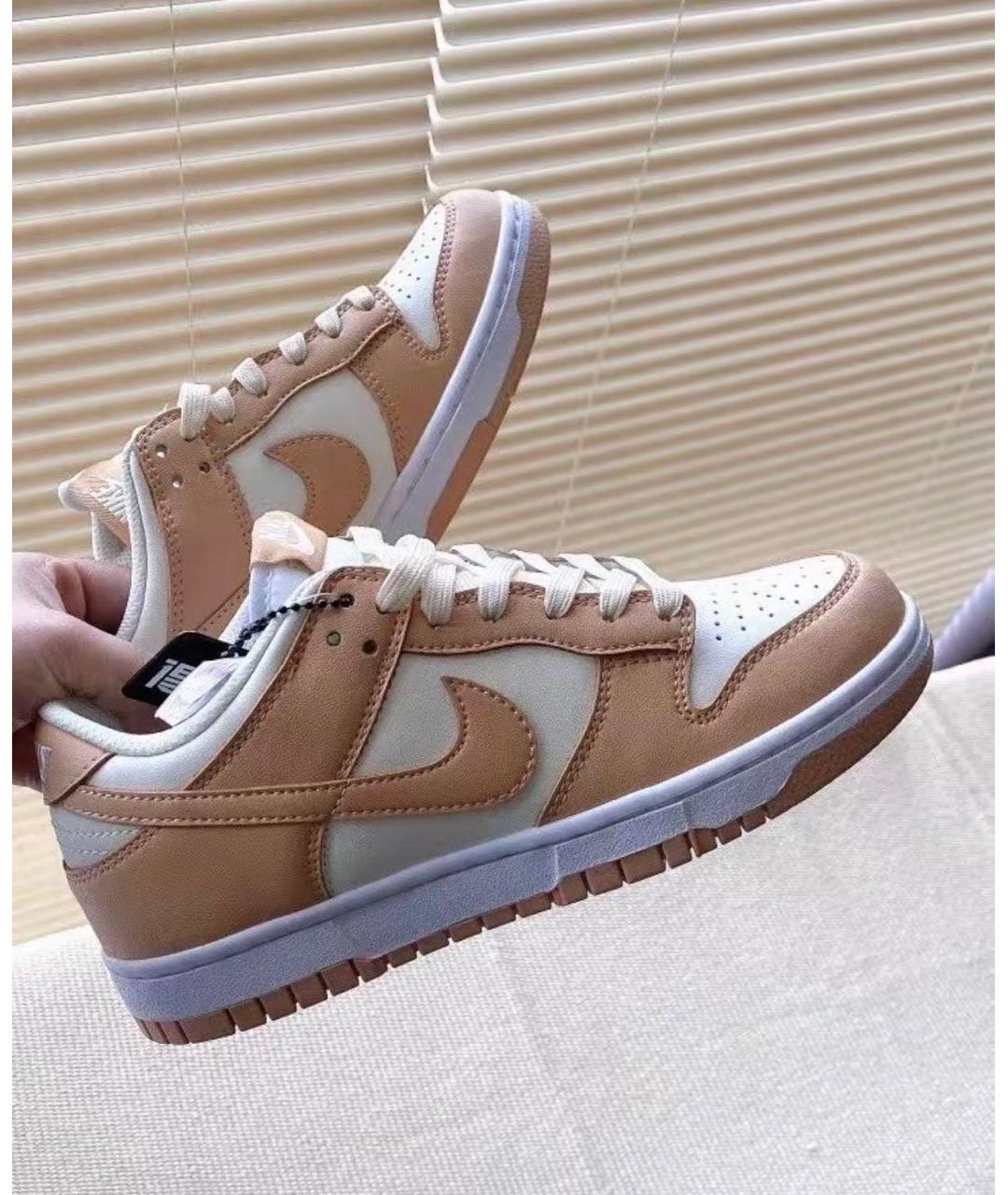NIKE Горчичные кожаные кроссовки, фото 5