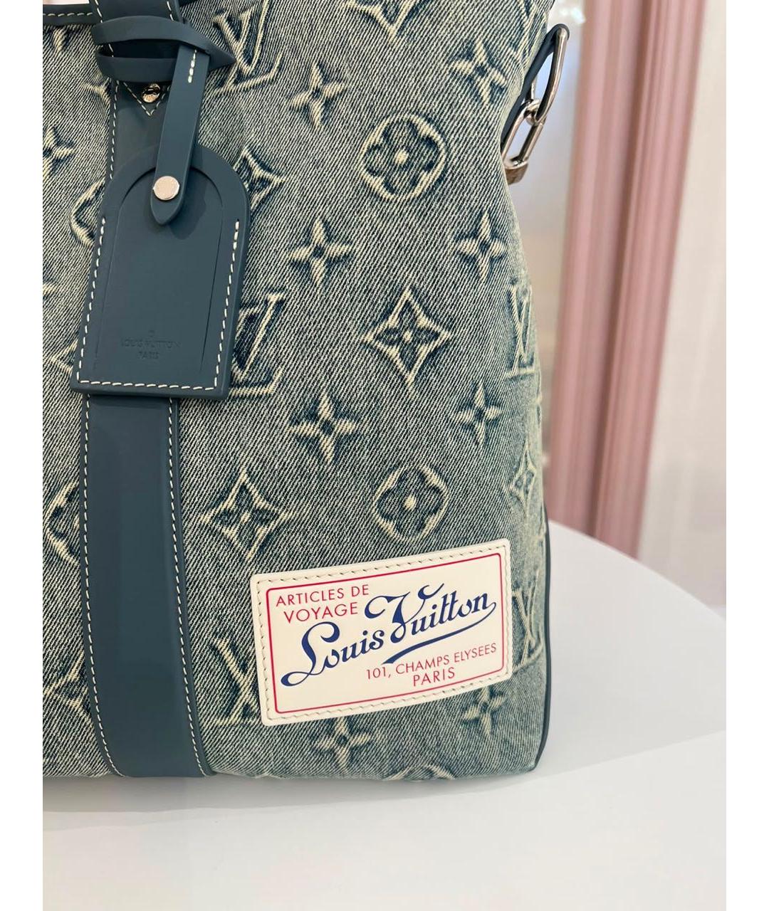 LOUIS VUITTON Голубая сумка через плечо, фото 2