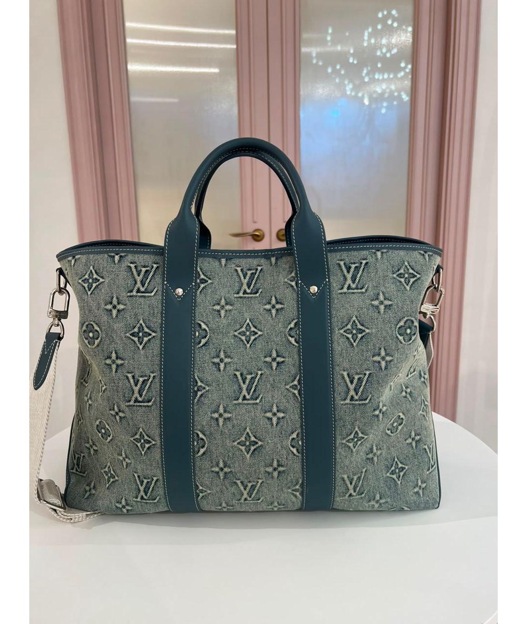 LOUIS VUITTON Голубая сумка через плечо, фото 5