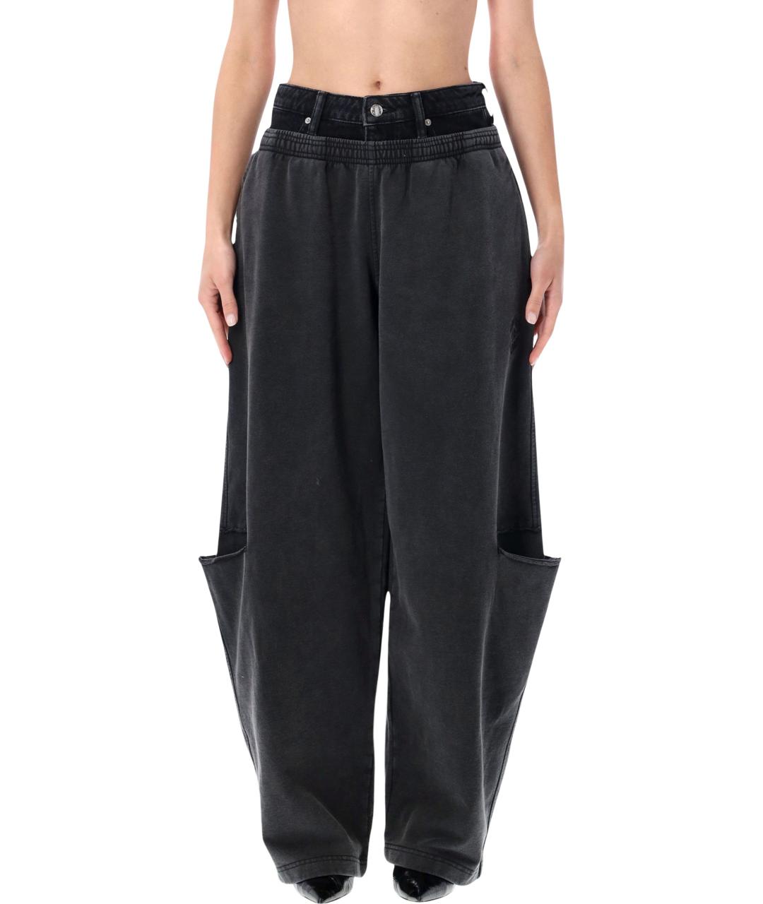 ALEXANDER WANG Серые хлопковые прямые джинсы, фото 1