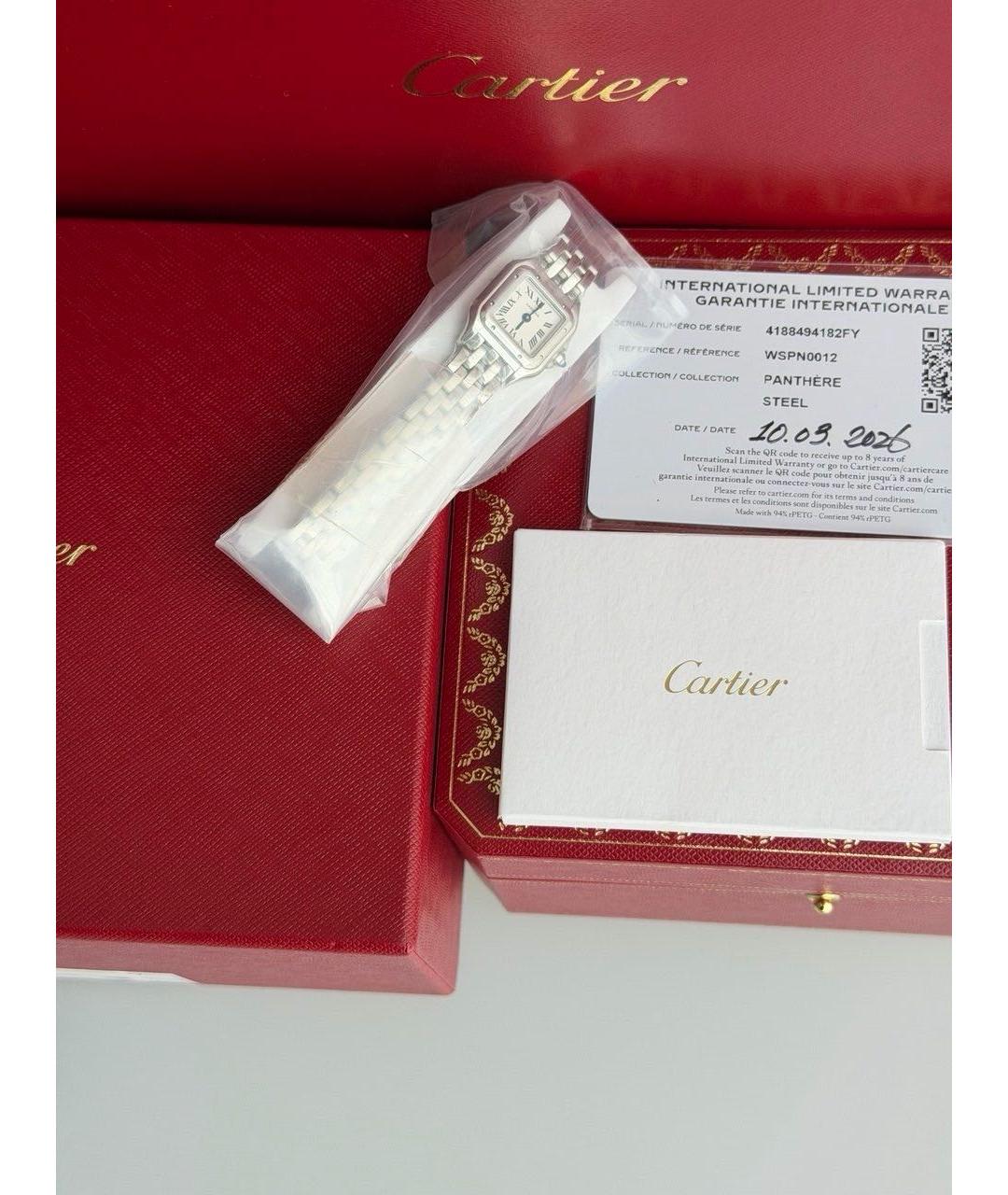 CARTIER Серебряные часы, фото 4