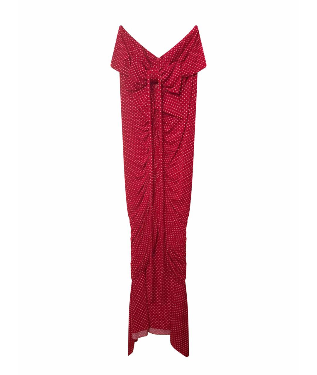 ALEXANDRE VAUTHIER Красное вискозное коктейльное платье, фото 1