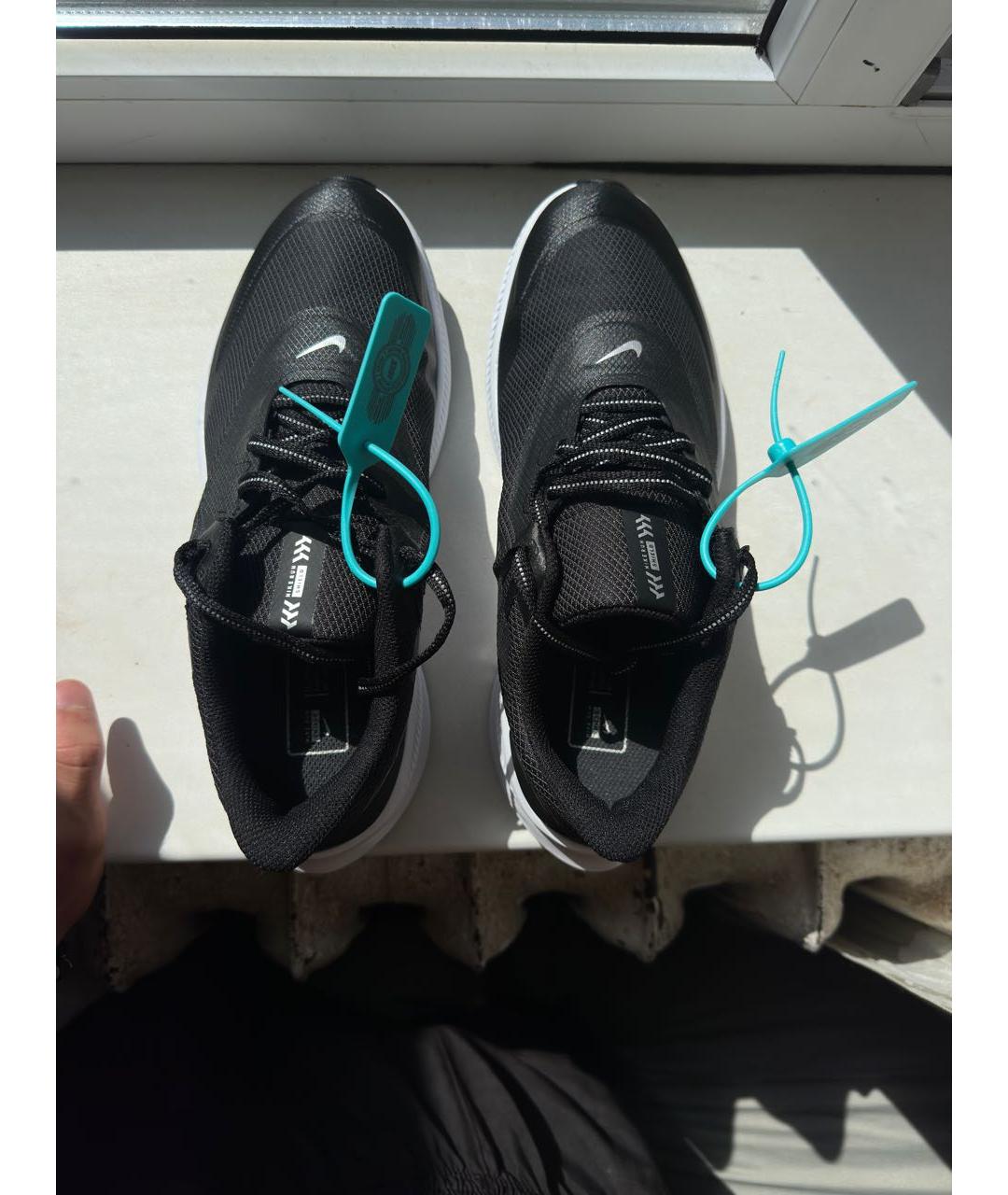 NIKE Черные синтетические низкие кроссовки / кеды, фото 3
