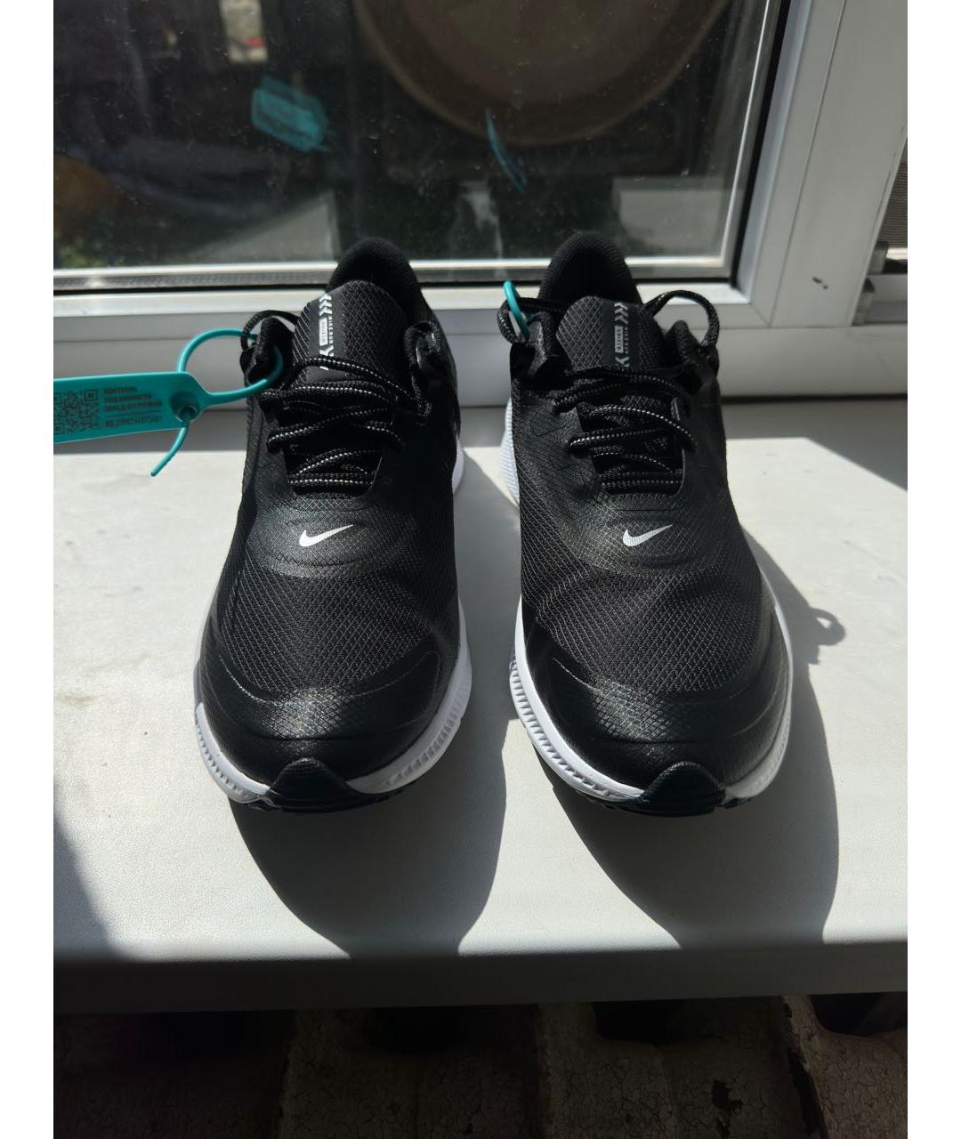 NIKE Черные синтетические низкие кроссовки / кеды, фото 2