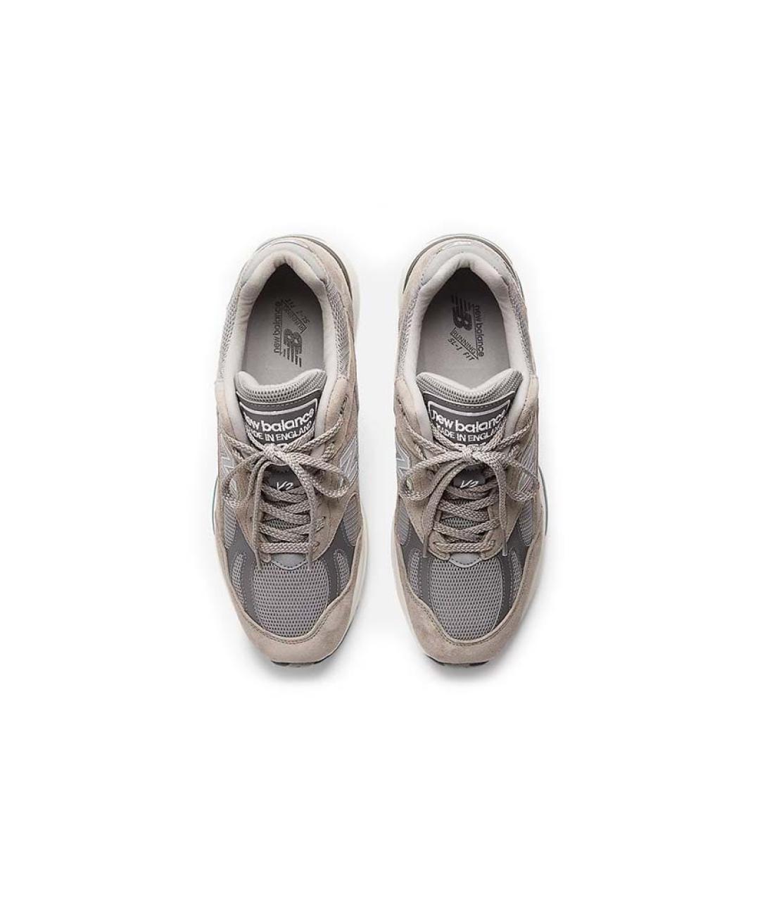 NEW BALANCE Серые замшевые низкие кроссовки / кеды, фото 2
