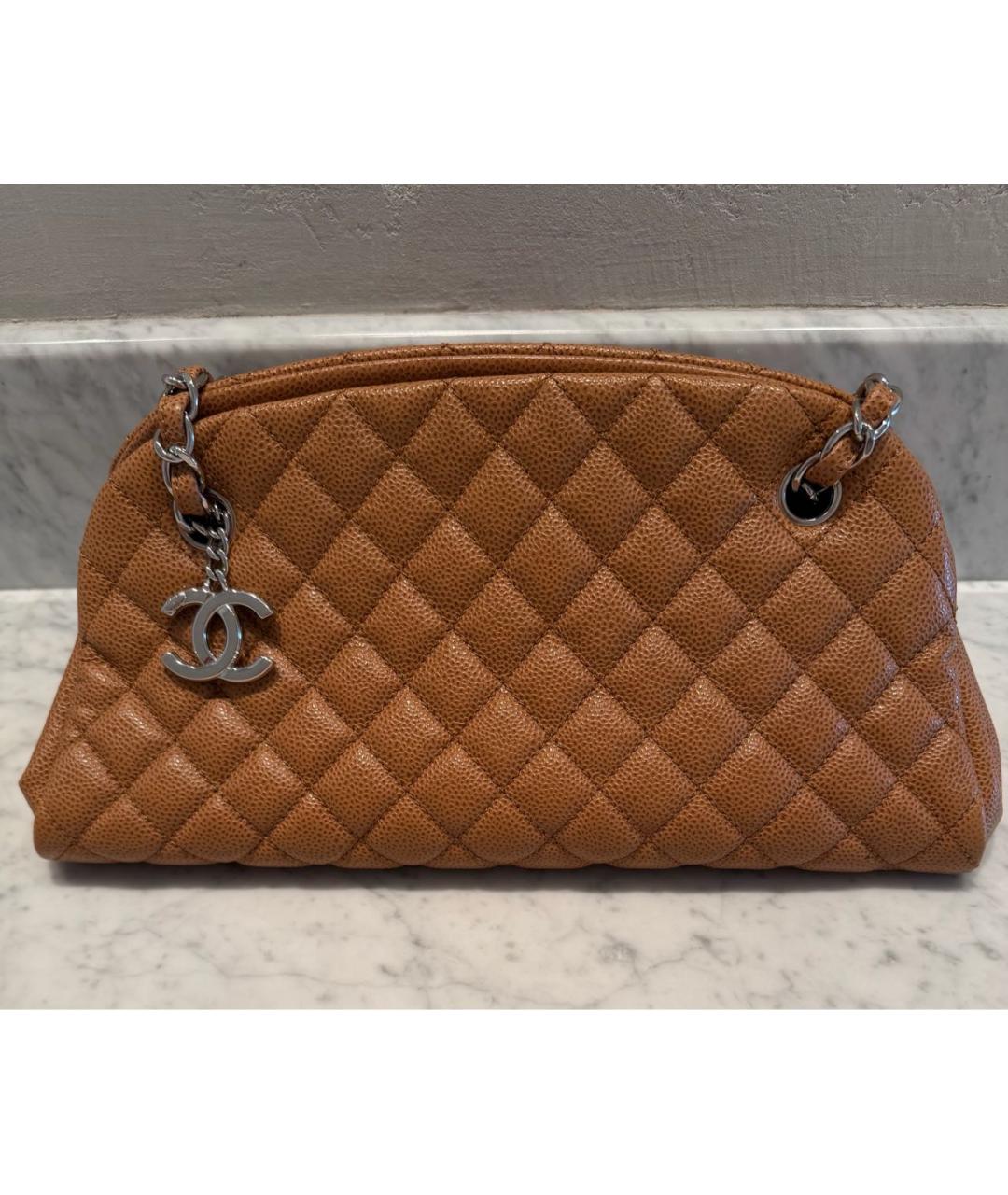 CHANEL Оранжевая кожаная сумка через плечо, фото 5