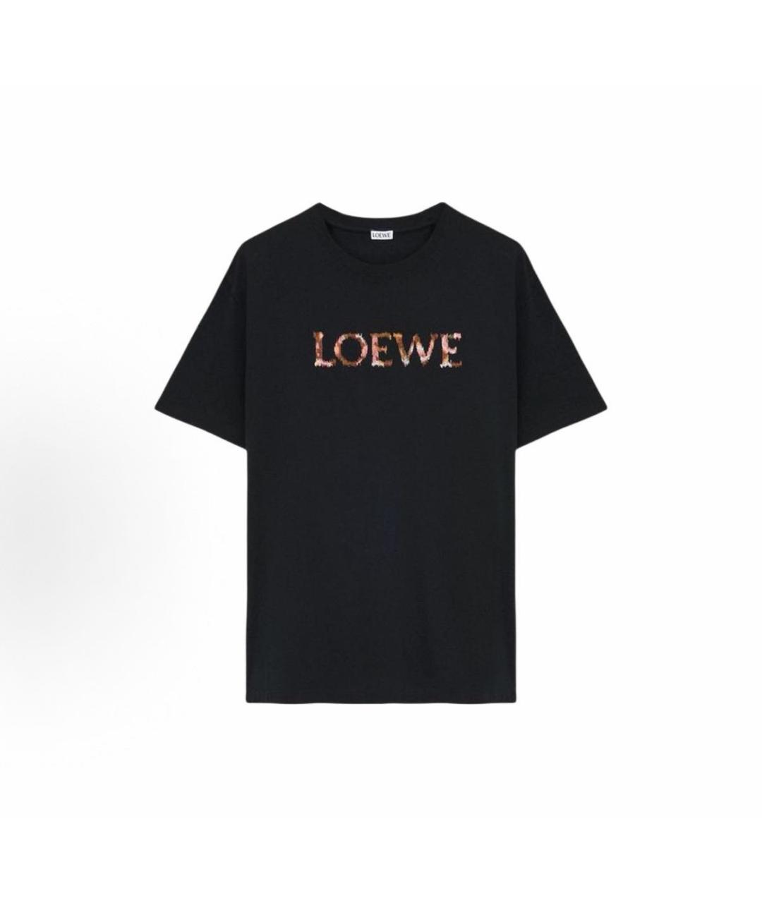 LOEWE Черная хлопковая футболка, фото 1