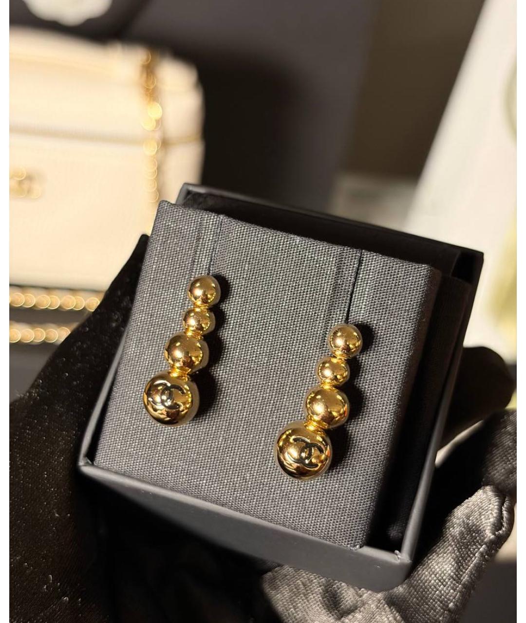 CHANEL Золотые серьги, фото 3
