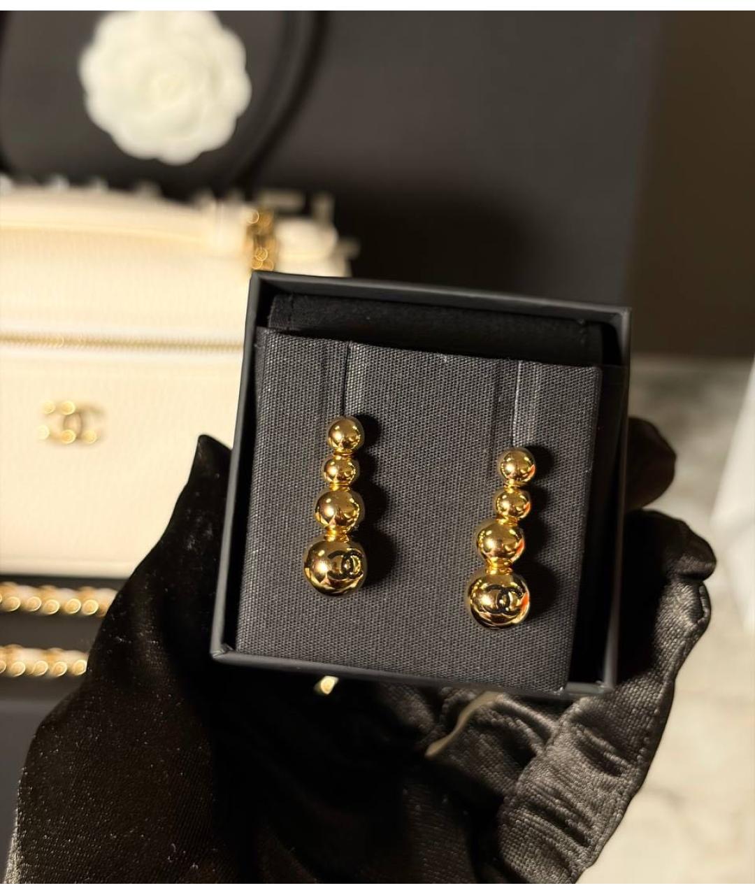 CHANEL Золотые серьги, фото 2