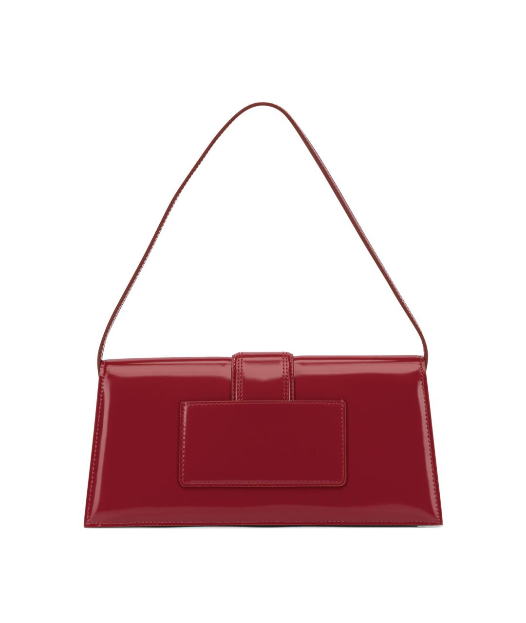 JACQUEMUS Красная кожаная сумка через плечо, фото 3