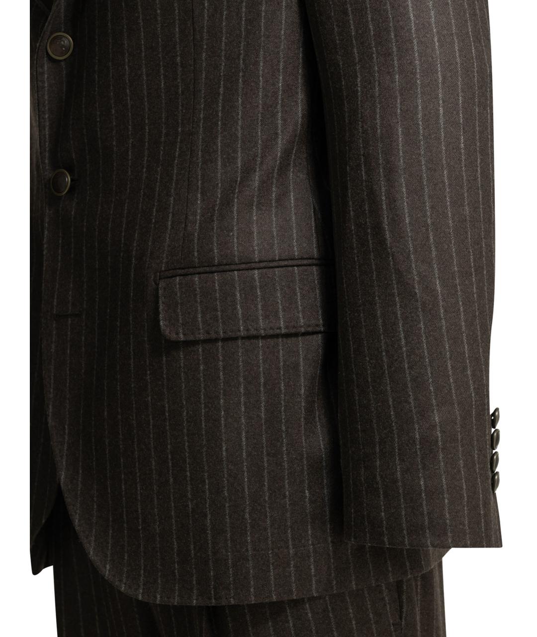 BRUNELLO CUCINELLI Коричневый классический костюм, фото 4