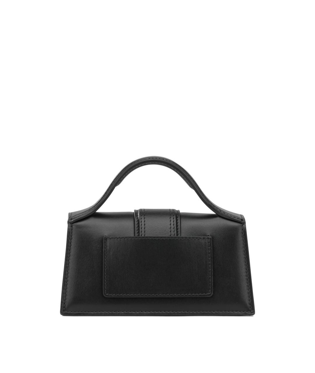 JACQUEMUS Черная кожаная сумка через плечо, фото 3