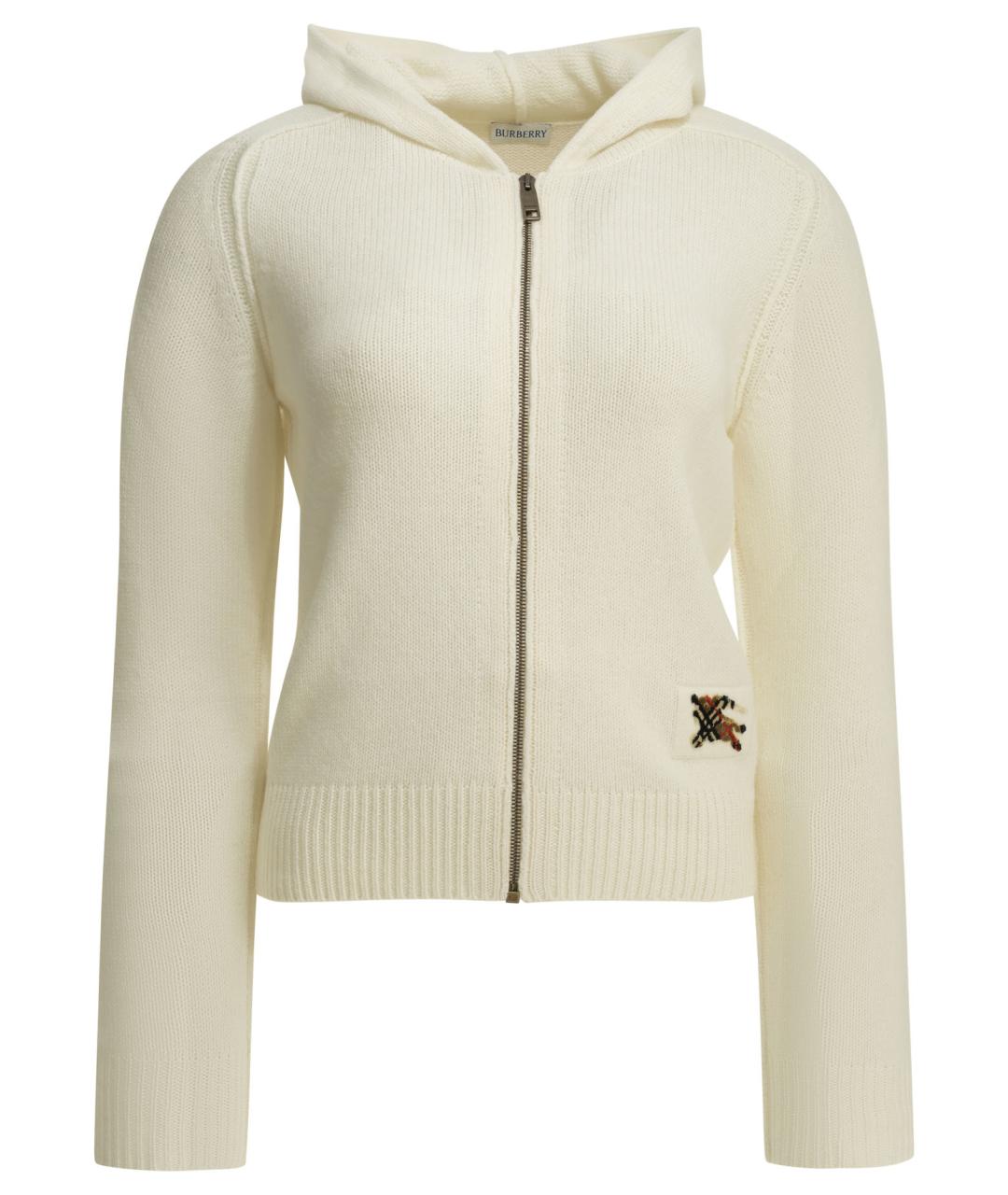 BURBERRY Белый шерстяной кардиган, фото 1
