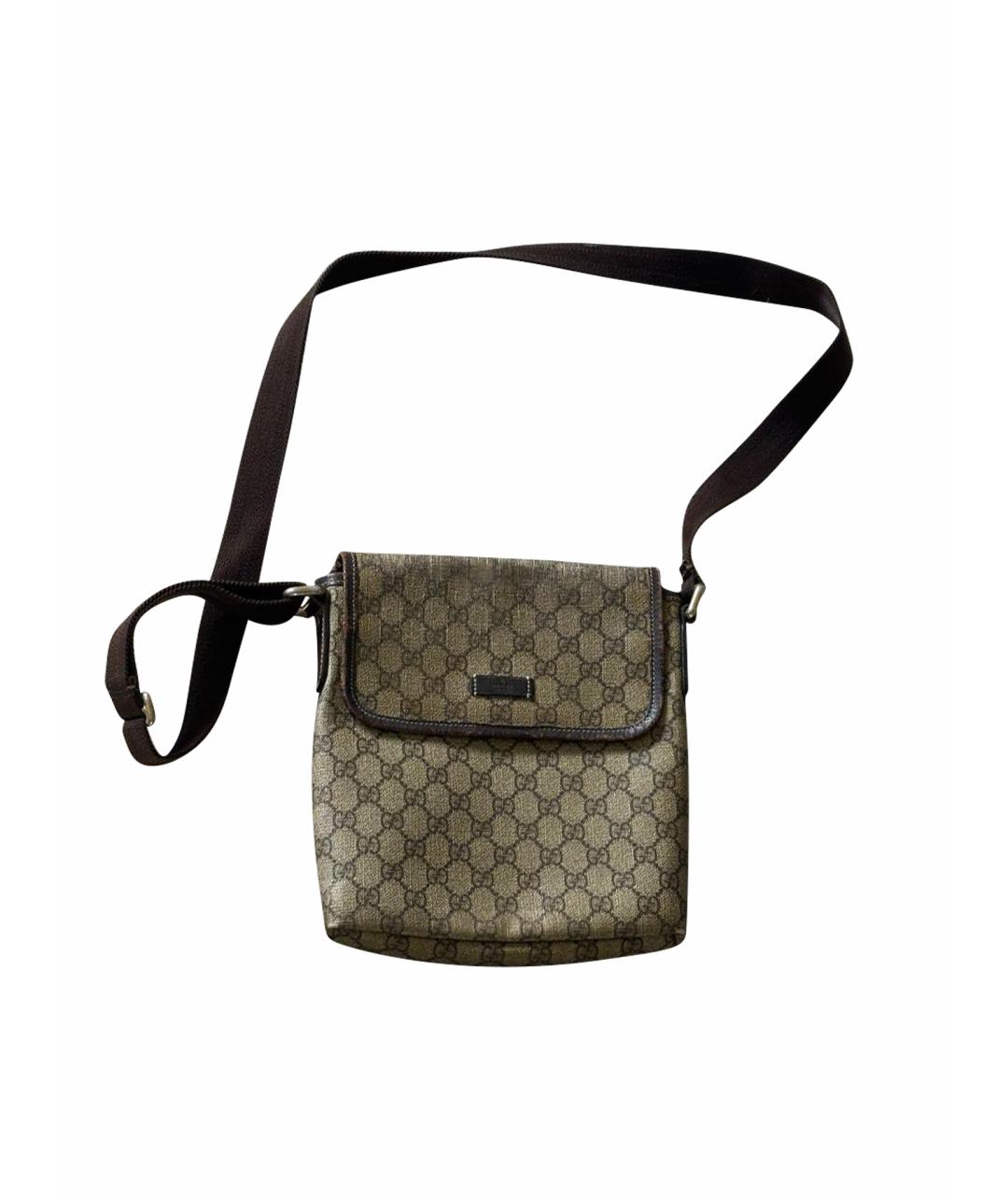GUCCI Белая кожаная сумка на плечо, фото 1