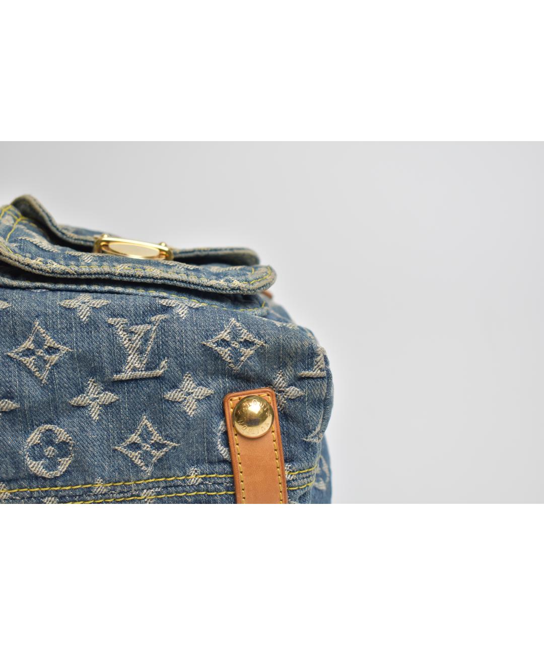 LOUIS VUITTON Синяя деним сумка через плечо, фото 6