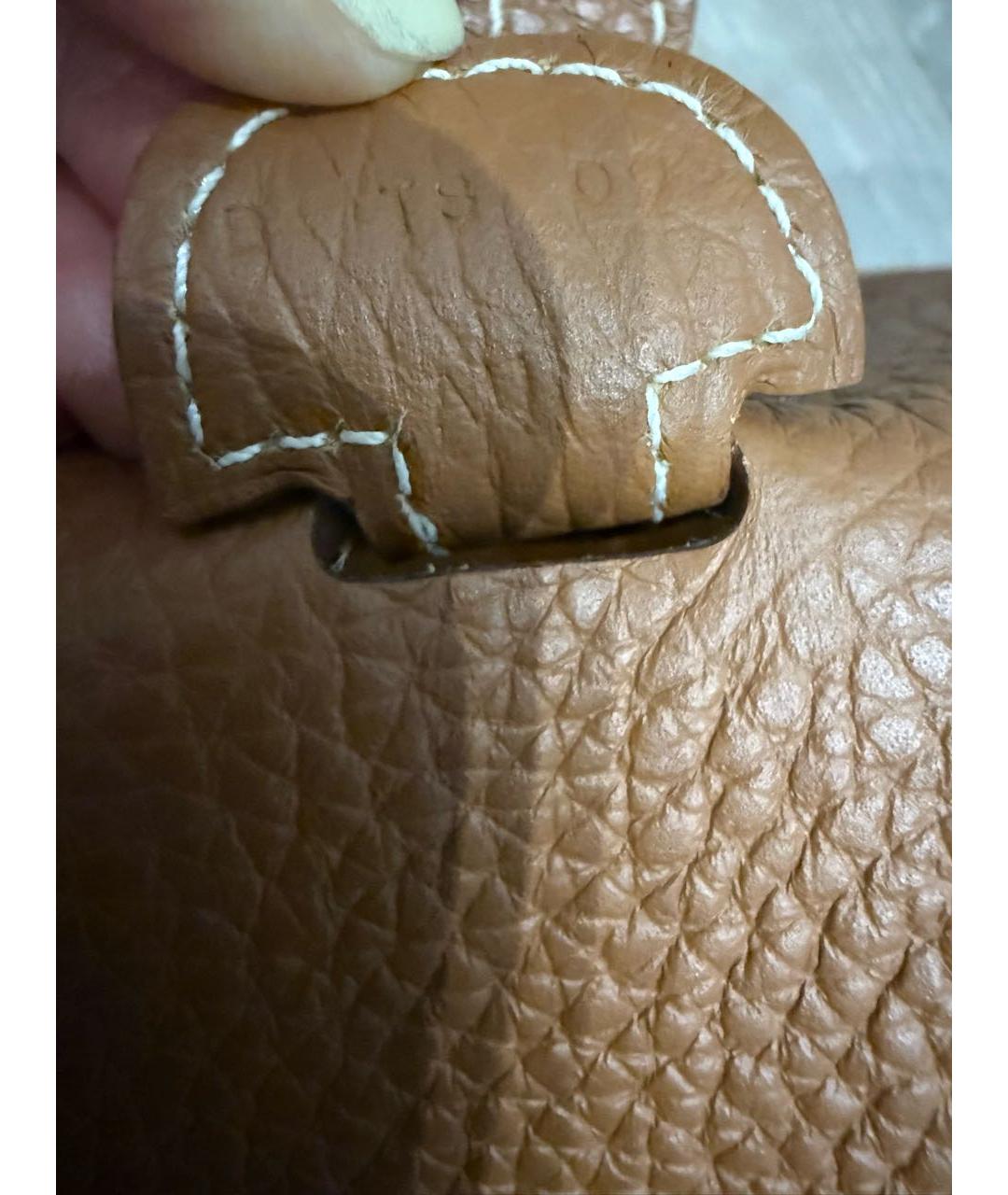 HERMES Коричневая кожаная сумка через плечо, фото 7