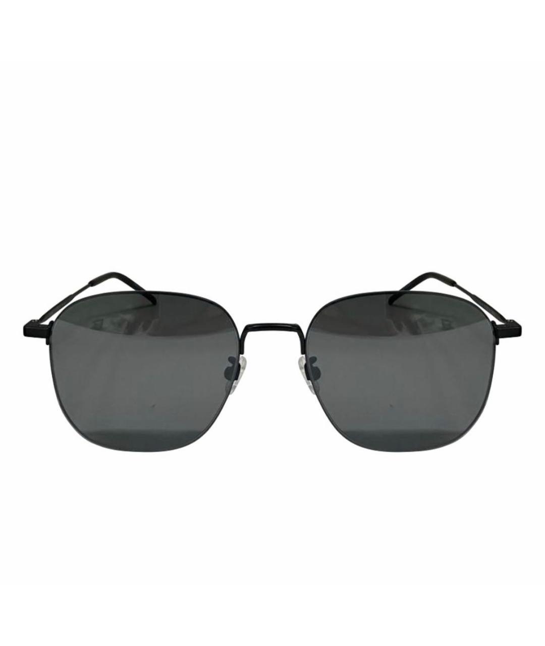 SAINT LAURENT Черные металлические солнцезащитные очки, фото 1