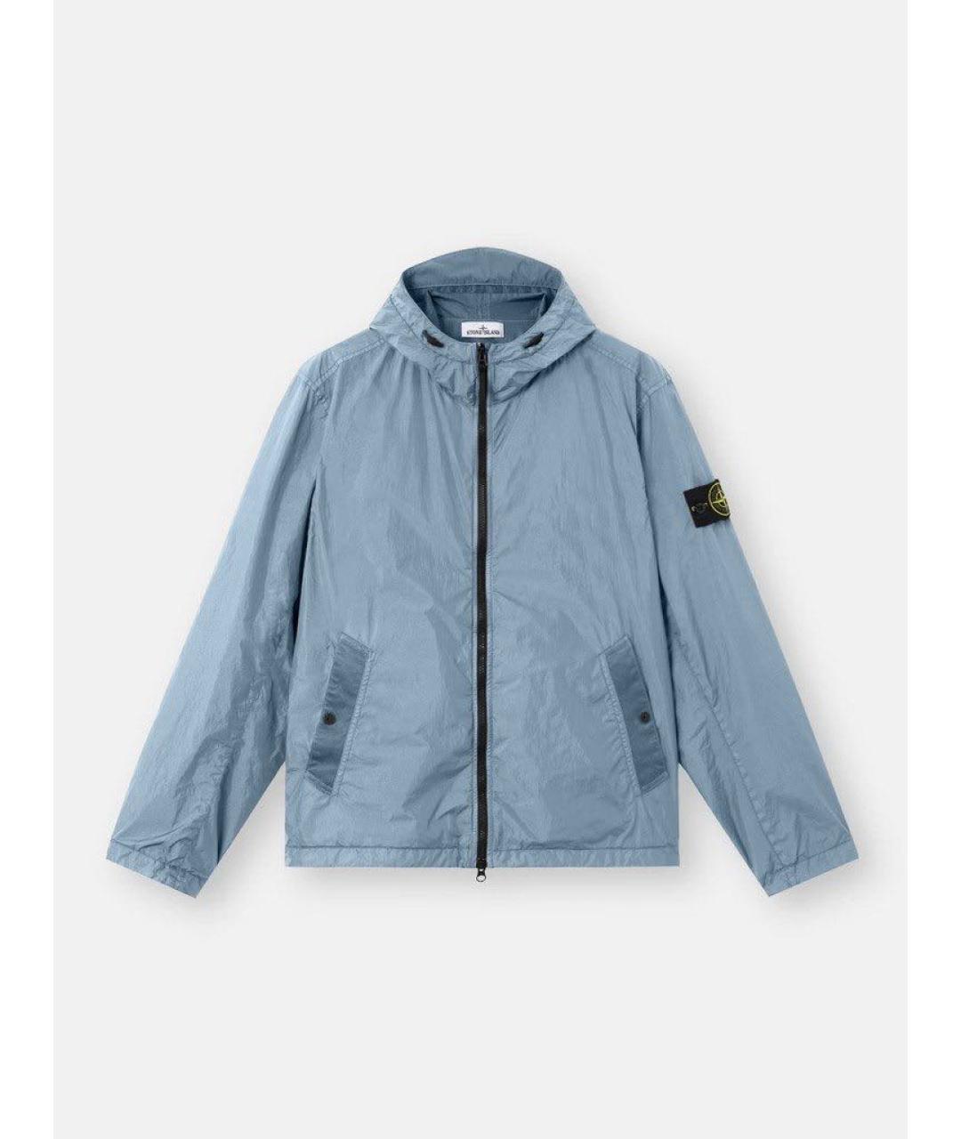 STONE ISLAND Голубая полиамидовая куртка, фото 6