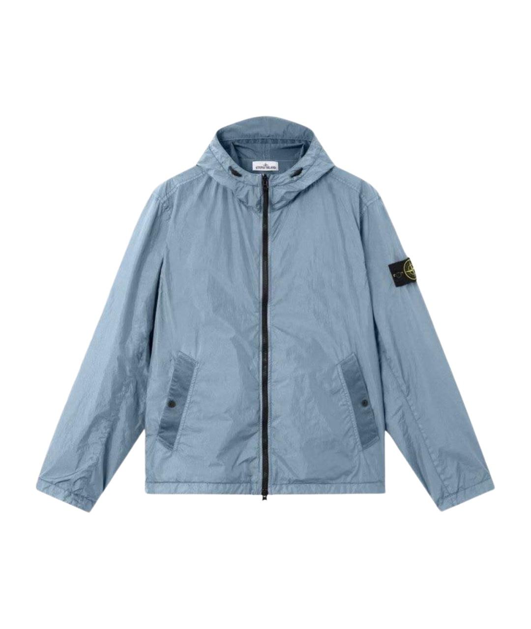 STONE ISLAND Голубая полиамидовая куртка, фото 1