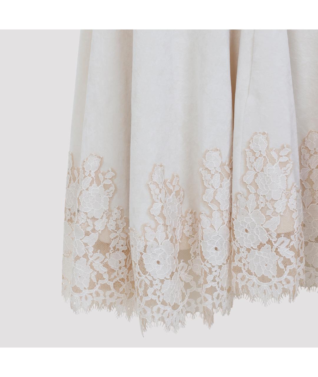 ALBERTA FERRETTI Бежевое платье, фото 5