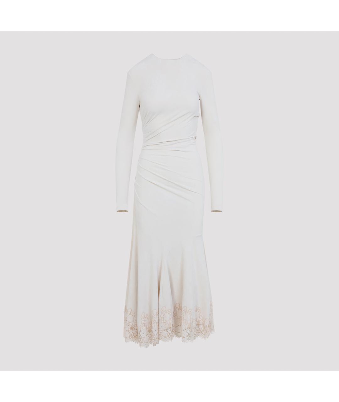 ALBERTA FERRETTI Бежевое платье, фото 2