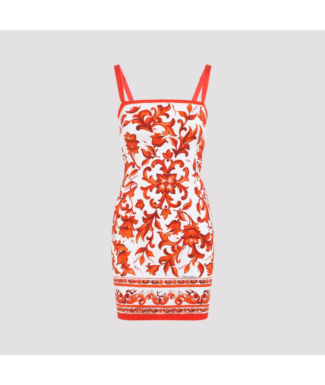 DOLCE&GABBANA Оранжевое шелковое платье, фото 2