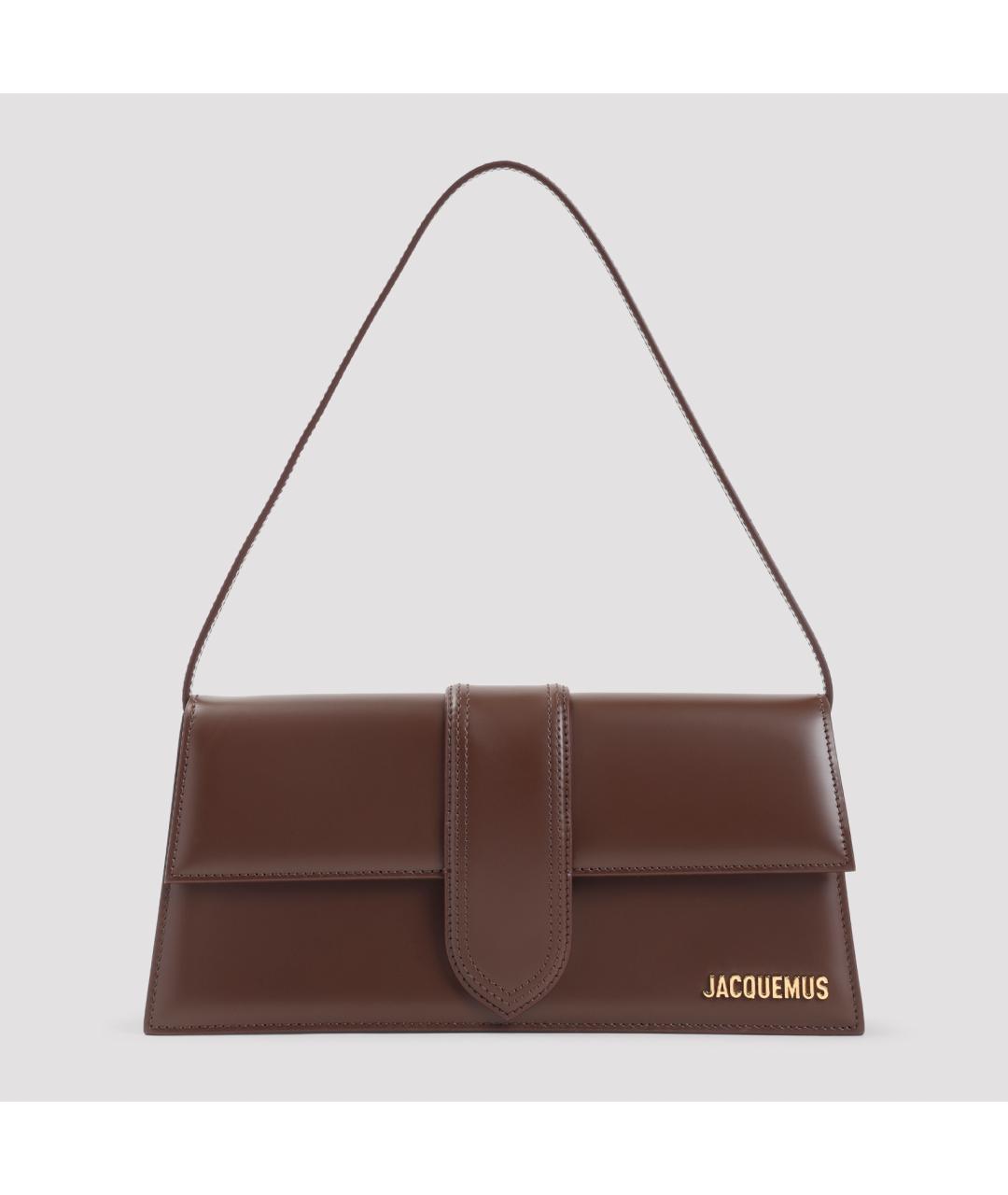 JACQUEMUS Коричневая кожаная сумка через плечо, фото 2