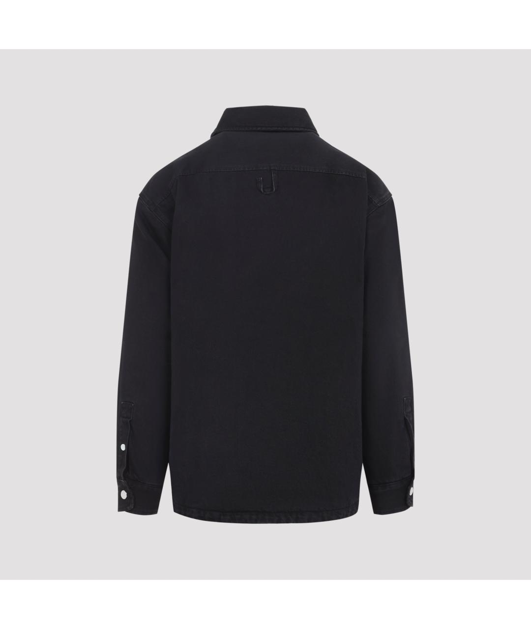 JACQUEMUS Черная хлопковая кэжуал рубашка, фото 3