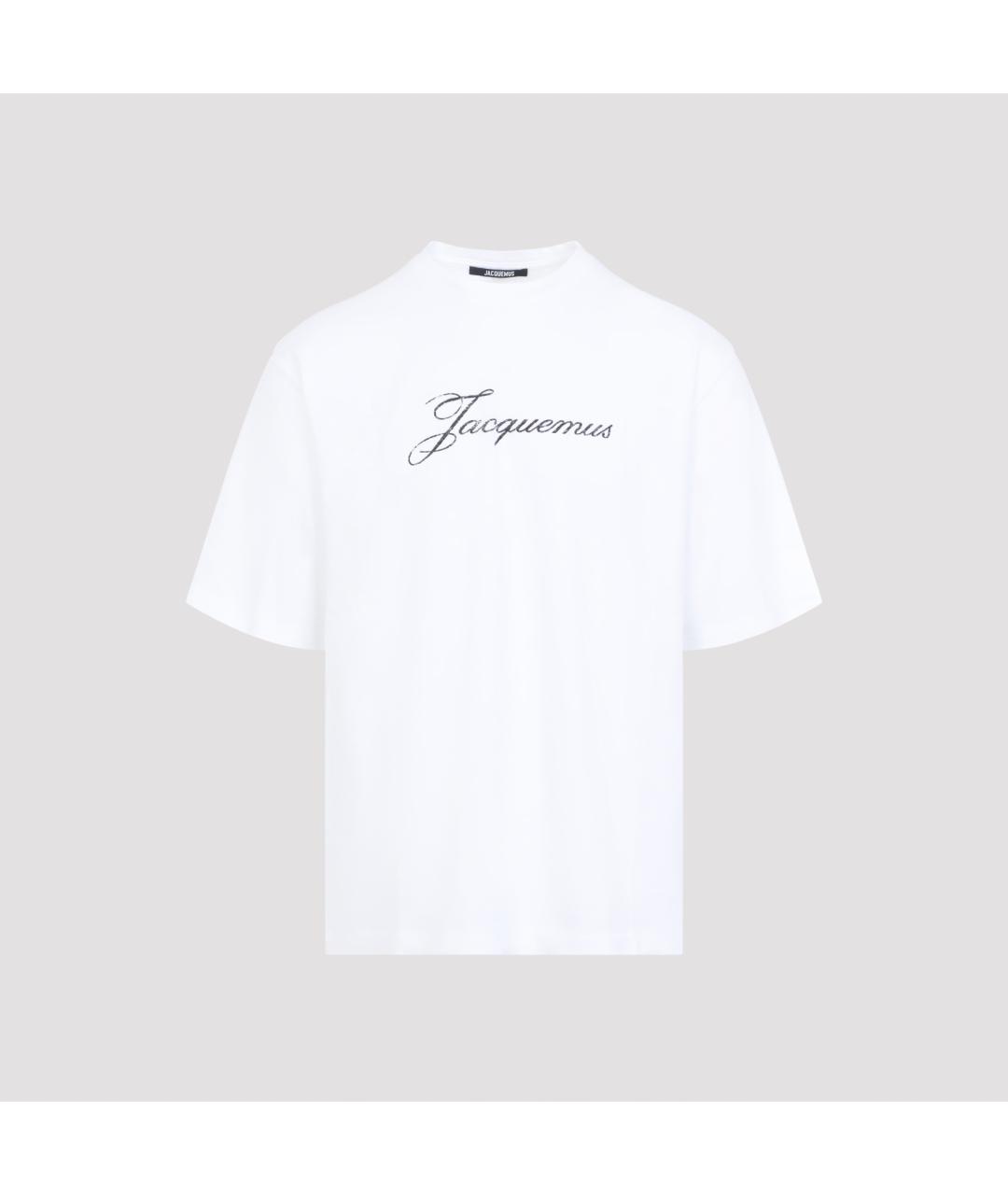 JACQUEMUS Белая хлопковая футболка, фото 2
