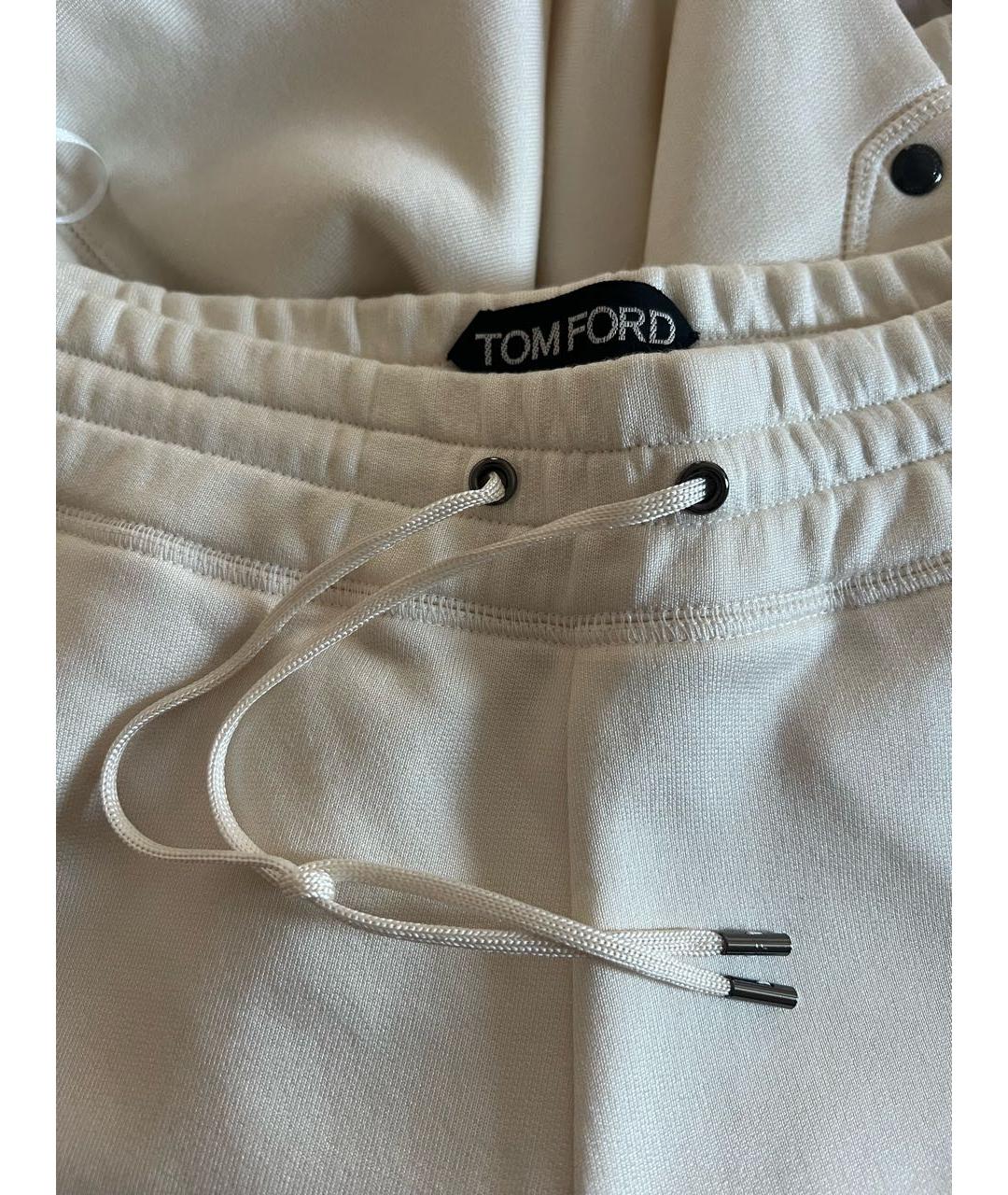 TOM FORD Белые хлопковые спортивные брюки и шорты, фото 4