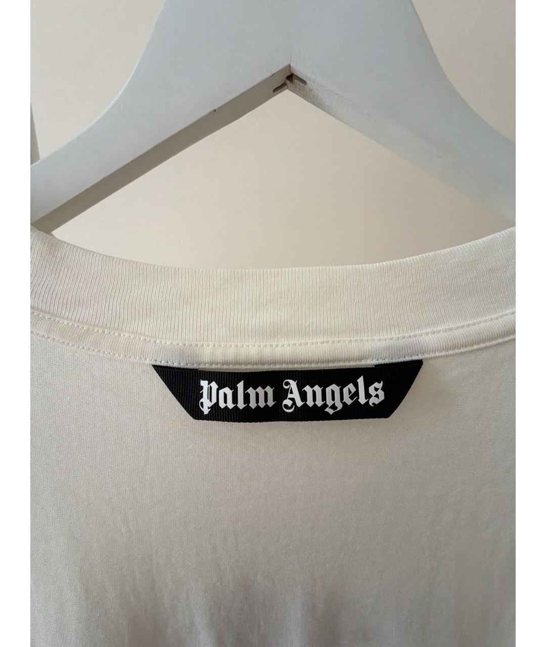 PALM ANGELS Бежевая хлопковая футболка, фото 3
