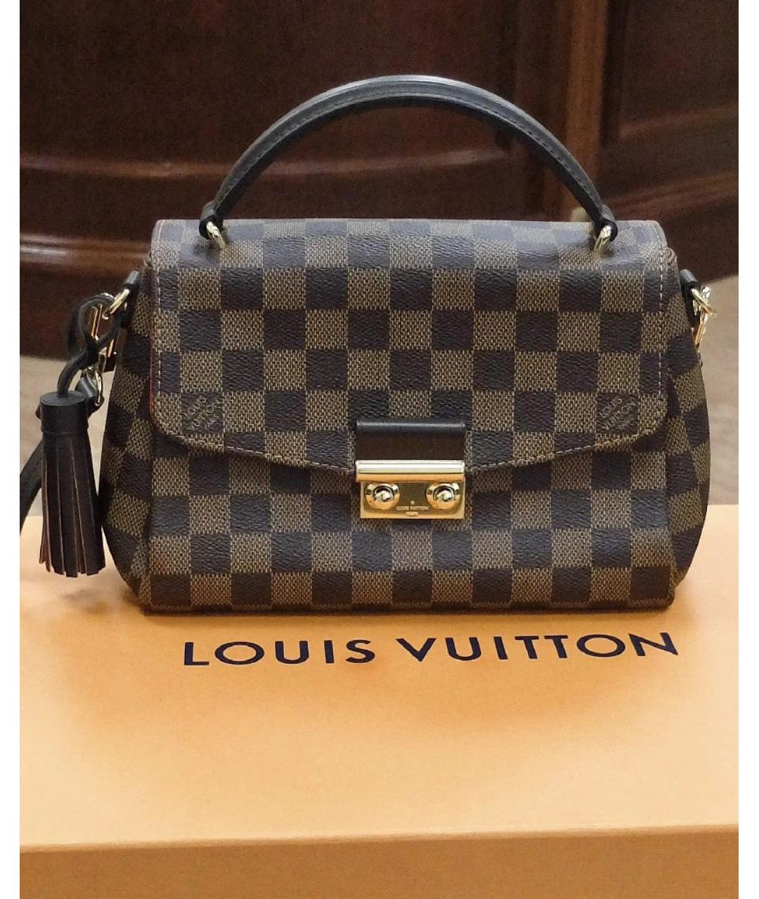 LOUIS VUITTON Коричневая сумка с короткими ручками, фото 7