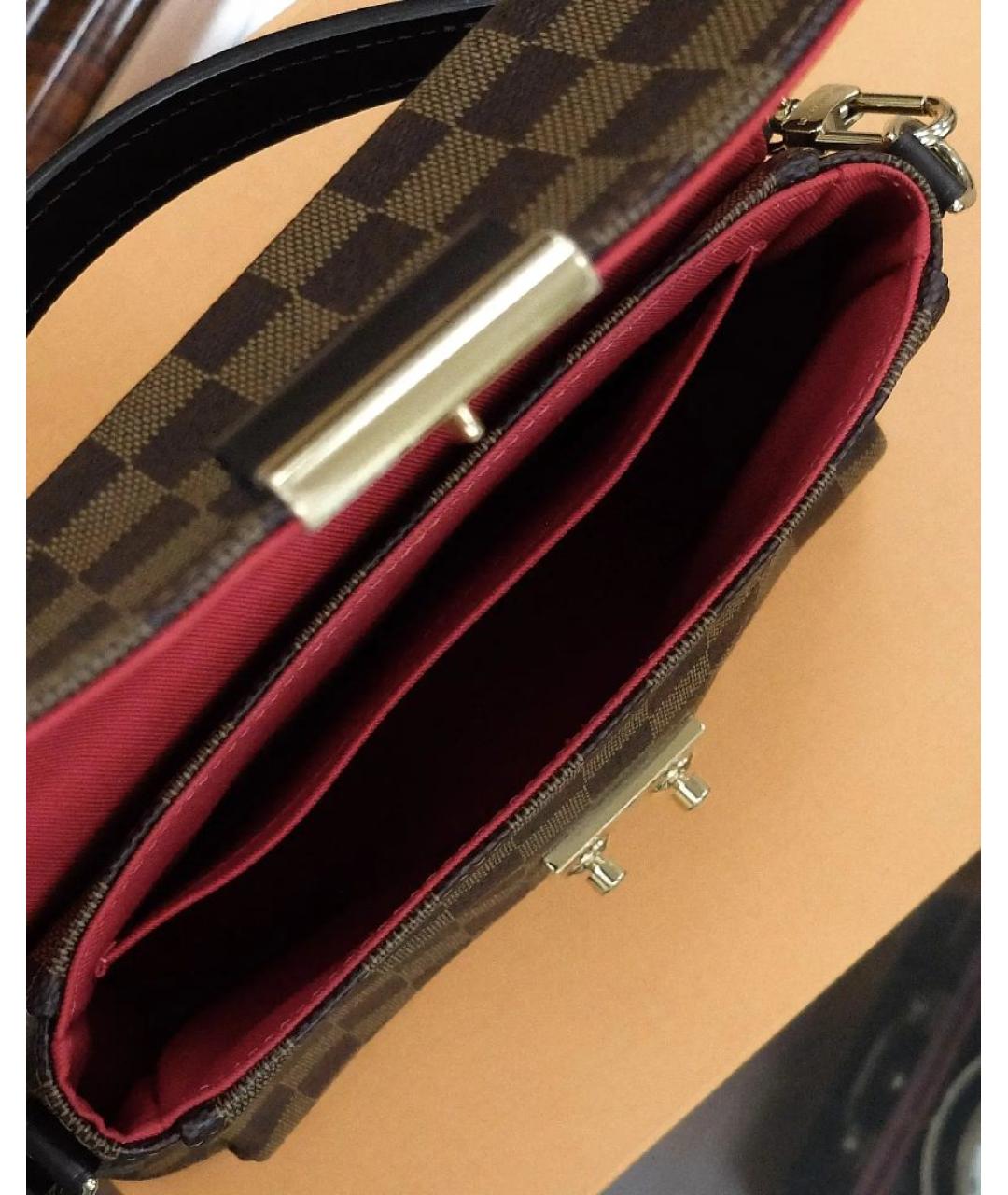 LOUIS VUITTON Коричневая сумка с короткими ручками, фото 4