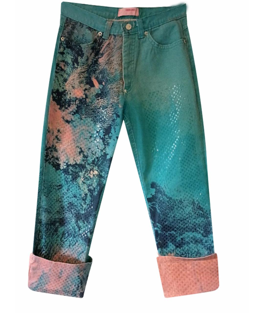 ROBERTO CAVALLI Мульти хлопковые прямые джинсы, фото 1