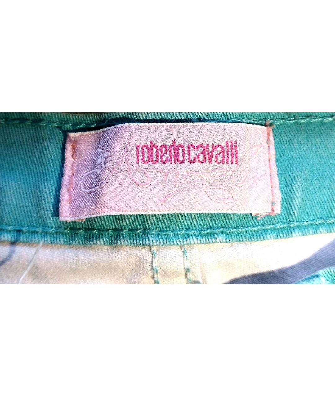 ROBERTO CAVALLI Мульти хлопковые прямые джинсы, фото 3