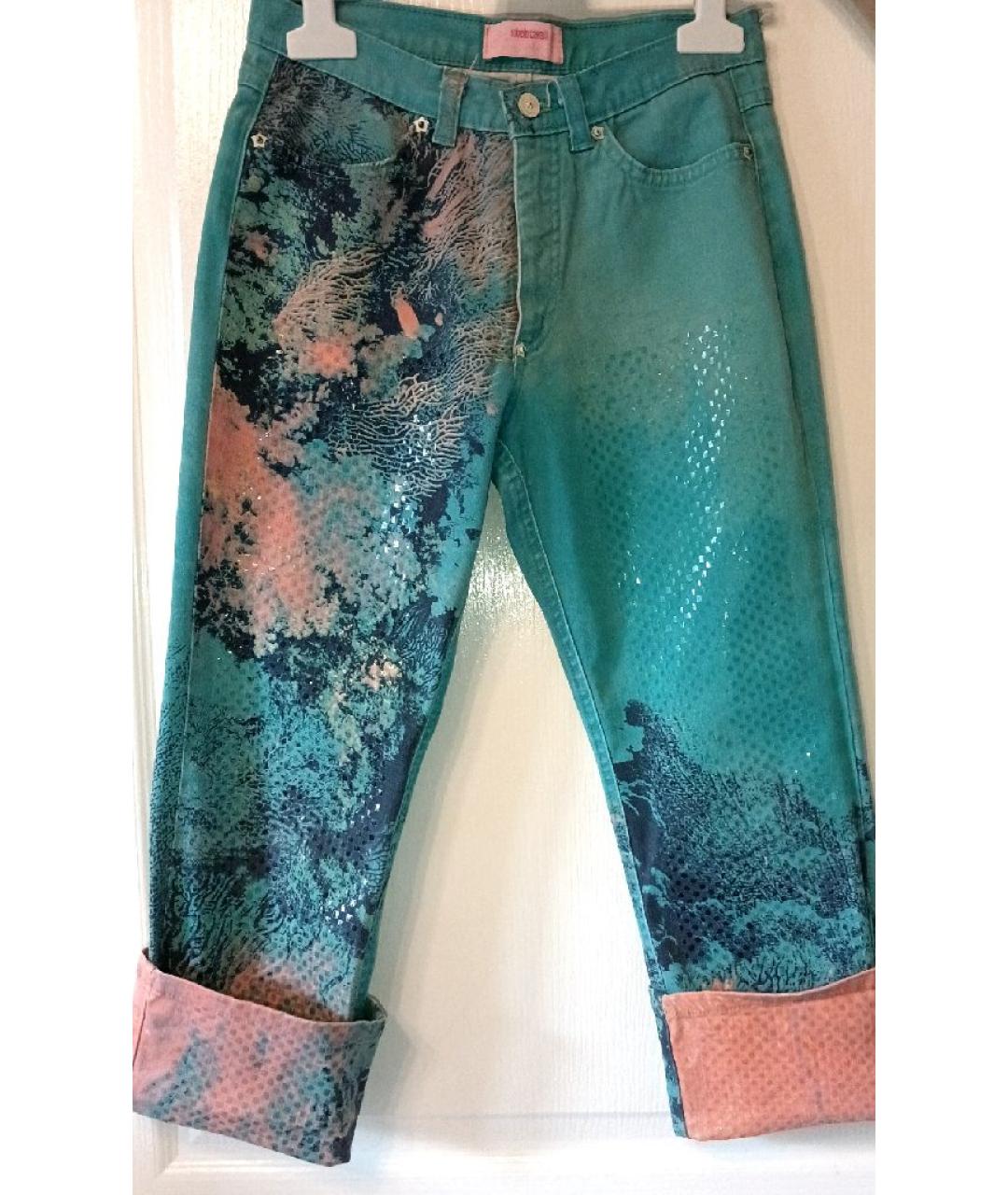 ROBERTO CAVALLI Мульти хлопковые прямые джинсы, фото 8